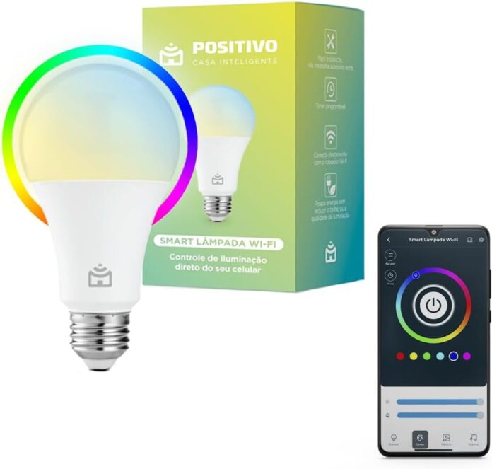 smart lâmpada Wi-Fi Positivo